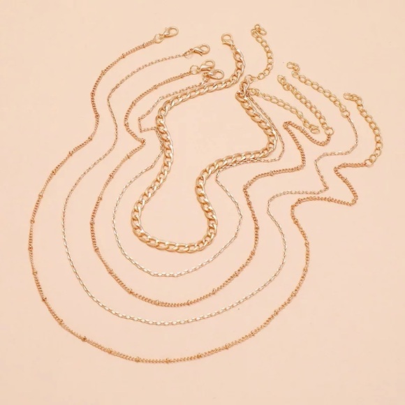 New 18k gold plated multilayered Necklace - Picture 2 of 5